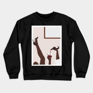 Wine and leg Crewneck Sweatshirt